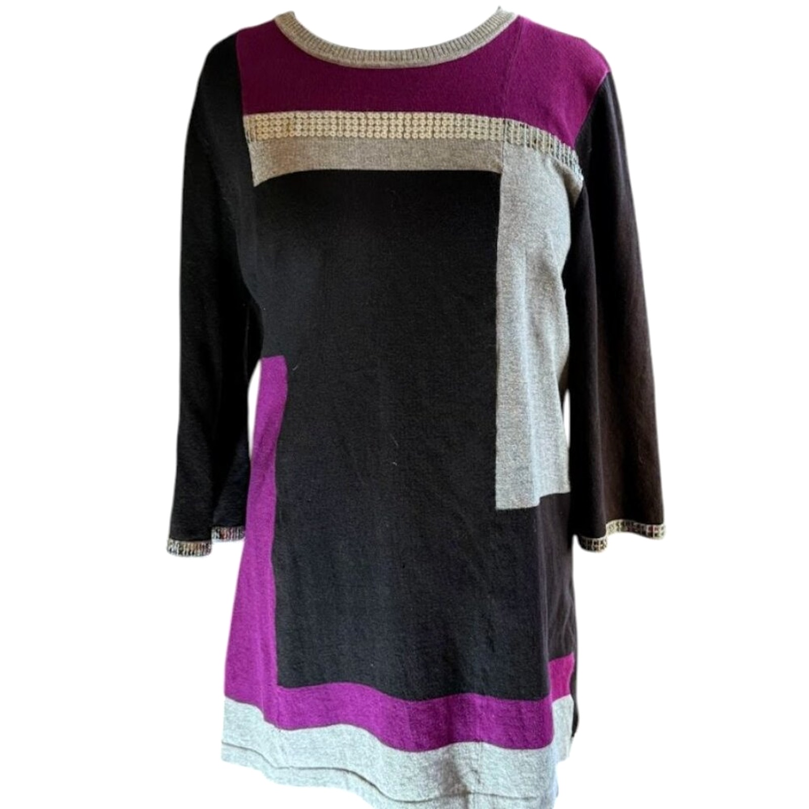 Dazzling ColorBlock Sweater Tunic